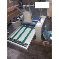 Máy cán màng nhiệt CG8350 lô inox có băng tải